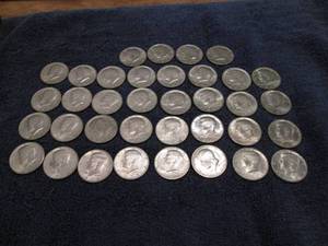 Lot of half dollars...
