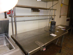 Stainless Steel Table with 2 Shelves