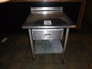 Stainless Steel Table with Drawer