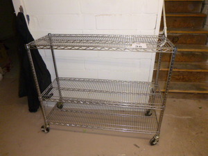 3 Tier Wire Cart on Casters