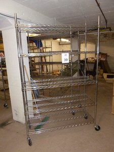 5 Tier Wire Shelving on Casters