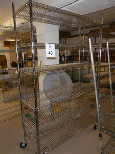 6 Tier Wire Shelving on Casters