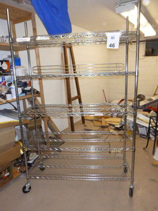 5 Tier Wire Shelving on Casters