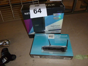 Netgear Nighthawk Cable Model Router and Cisco Wireless VPN Firewall