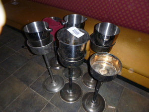 Stainless ChampagneWine Buckets on Stand