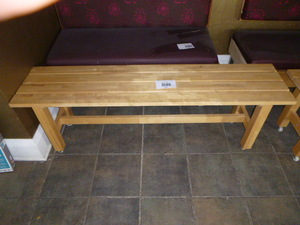 Wood Bench on Casters