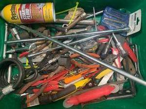 lot 6 image: Tote of Misc. Tools