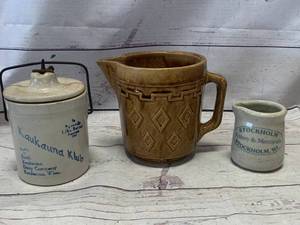 lot 56 image: Stoneware & Pottery Pitcher
