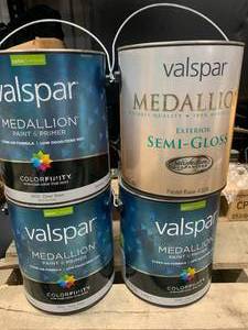 lot 79 image: New Valspar 3 Gallons 3405 Clear Base, 1 Gallon Pastel Base 4308