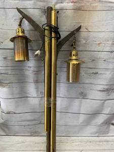 lot 102 image: 1970s Brass Lamps