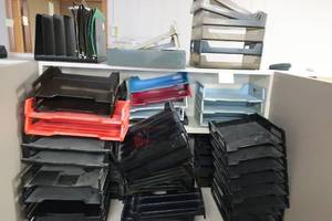 lot 28 image: Huge Pile of Plastic Filing Trays