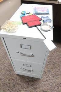 lot 35 image: Metal File Cabinet & Miscellaneous Stuff