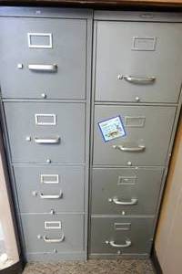 lot 40 image: 2 Tall Metal Filing Cabinets