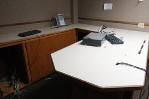 lot 68 image: Wooden DeskCounter and All Contents