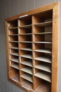 lot 94 image: Wooden Mail Sorting Cabinet