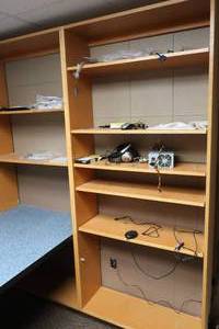 lot 105 image: Wooden Shelves and Contents