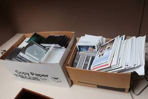 lot 113 image: Box of CDs & Box of CD Jewel Cases