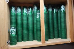 lot 117 image: Wall Cupboard & Dozens of Cups