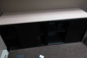 lot 125 image: 2 Metal Cabinets With Floating Counter Top