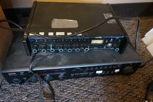 lot 140 image: Adcom Preamp & Shure Mixer