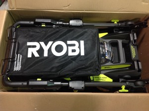 lot 110 image: Ryobi 40 Volt cordless Lawn mower in good condition
