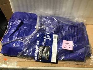lot 5 image: Blue Silver All Purpose Water Resistant Medium Duty Tarp 20 ft x 30 ft Reinforced Corner in good condition