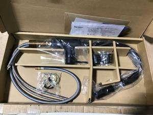 lot 29 image: Luxier Single-Handle Pull-Down Sprayer Kitchen Faucet Matte Black in good condition
