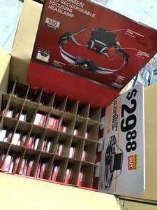 lot 37 image: BIG LOT  32 PACKS OF 550 Lumens Focus Beam LED Rechargeable Headlamp by Husky in good condition