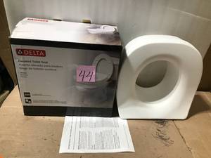 lot 44 image: Elevated Toilet Seat in White by Delta in good condition