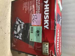 lot 86 image: Husky HVLP and Standard Gravity Feed Spray Gun Kit