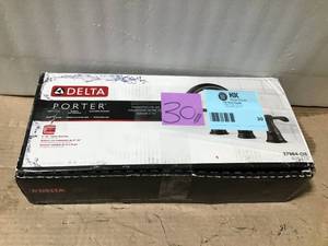 Porter 2-Handle Deck-Mount Roman Tub Faucet in Oil-Rubbed Bronze by Delta in good condition