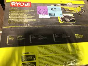 7 in. 4.8 Amp Tabletop Tile Saw by RYOBI in good condition