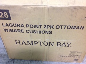 Hampton Bay 2PK Otomano Laguna Ponto Vime Outdoor Almofadas Ptio Bare IN GOOD CONDITIONS
