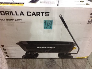 4 cu. ft. Poly Garden Dump Cart by GORILLA CARTS IN GOOD CONDITIONS