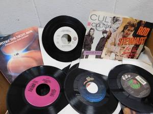 Box of Vintage Vinyl 45 Records