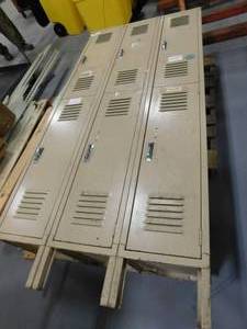 Lyon Storage Lockers - 36(w)x 78(h) x 15(d) - 6 lockers