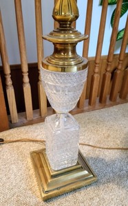 lot 10 image: Pair Of Brass Table Lamps