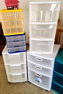 lot 22 image: Large Lot of Plastic StorageOrganizers
