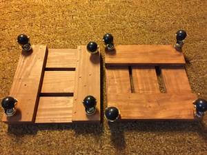 lot 143 image: Two Rolling Cedar Plant Stands