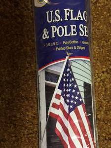 lot 154 image: U.S. Flag and Flagpole