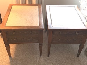 lot 53 image: Pair of Vintage End Tables