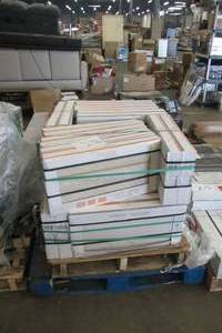 lot 22 image: Michelangelo Calacatta Rectified 12 in. x 24 in. Porcelain Floor and Wall Tile (425.6 Sq Ft)