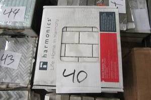 lot 40 image: Harmonics Gloss Snow Subway 2-In X 4-In Brick Joint Mosaic Backsplash (60 Sq Ft)