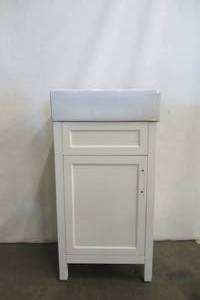 lot 71 image: Arvesen 18 in. W x 12 in. D Vanity in White with Ceramic Vanity Top in White with White Sink (No Faucet)