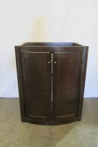 lot 77 image: Home Decorators Collection Madeline 24 in. Bath Vanity in Chestnut (BASE ONLY)