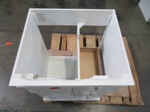 lot 215 image: Foremost Naples 24 in. W x 21-78 in. D x 34 in. H Vanity Cabinet Only in White NAWA2421D