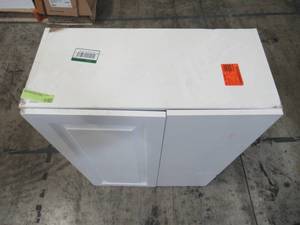 lot 309 image: Hampton Bay Benton Assembled 27x36x12.5 in. Blind Wall Corner Cabinet in White BT2736L-WH