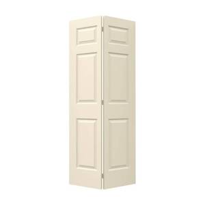 lot 628 image: Jeld-wen 30 in. x 80 in. Colonist Primed Smooth Molded Composite MDF Closet Bi-Fold Door, THDJW159900138 - Bi-Fold Slab Only.