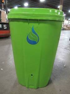 lot 102 image: FreeGarden RAIN 55 Gal. Rain Barrel with Brass Spigot, EWC-10