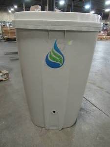 lot 104 image: FreeGarden RAIN 55 Gal. Rain Barrel with Brass Spigot, EWC-10.